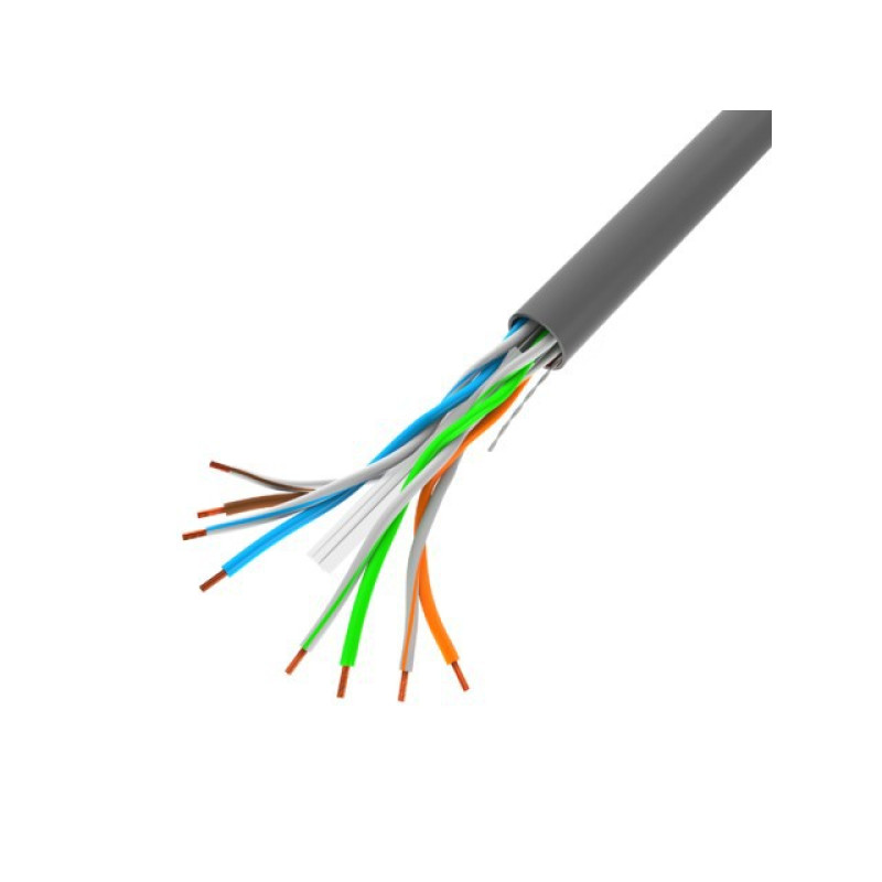 Lanberg LCU6-10CC-0100-S LCU6-10CC-0100-S, 100 m, U/UTP (UTP), Gris