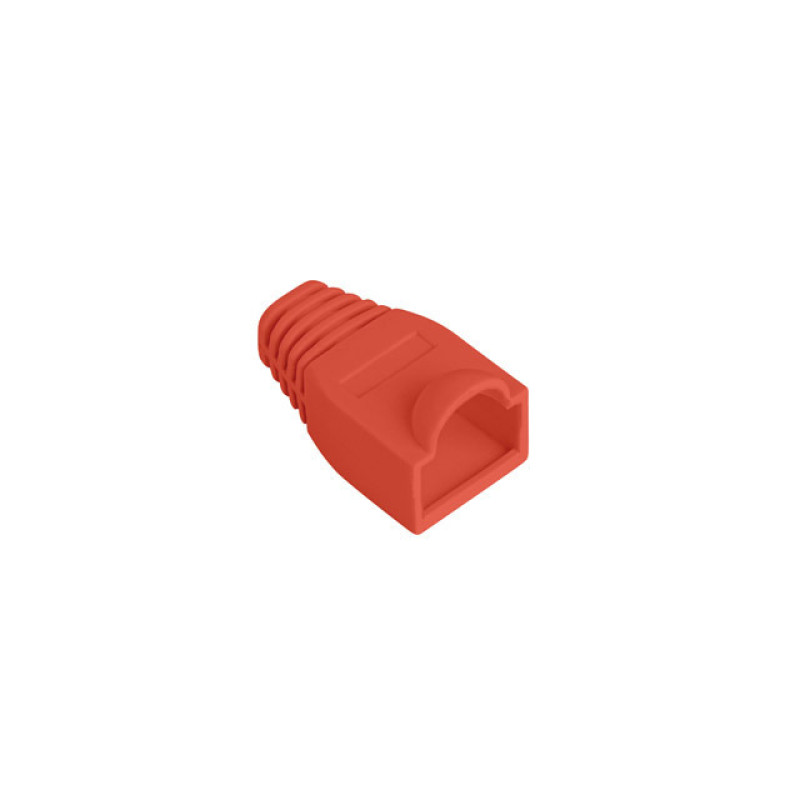 Lanberg PLB-1000-R PLB-1000-R, Funda sujetacables, Rojo, Cloruro de polivinilo (PVC), RJ-45, 100 pieza(s)