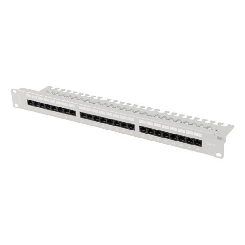 Lanberg PPU6-1124-S PPU6-1124-S, Cat6, 0,2 dB, 1U, Gris, Acero, -10 - 60 °C
