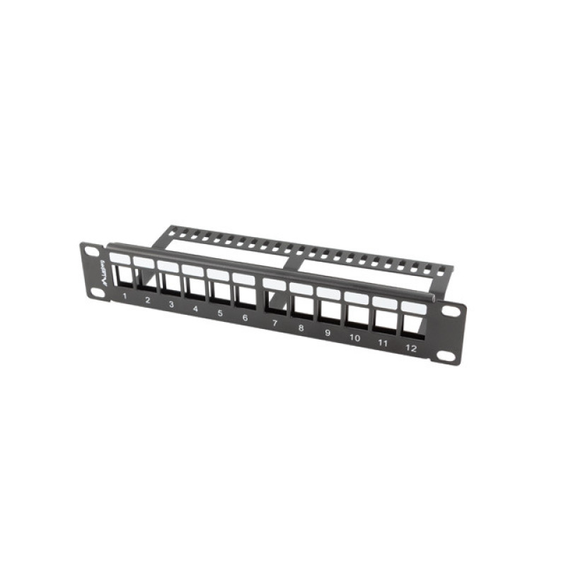 Lanberg PPKS-9112-B PPKS-9112-B, Panel de supresión para bastidor, Metal, Negro, 390 g