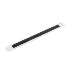 Lanberg AK-1101-S AK-1101-S, Panel pasacables con cepillo, Negro, Gris, 1 pieza(s), 280 g