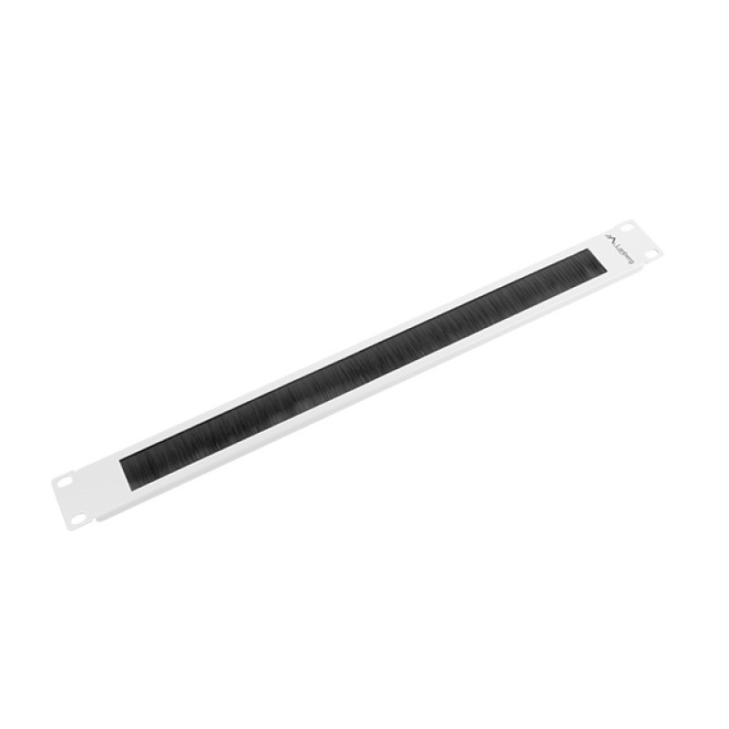 Lanberg AK-1101-S AK-1101-S, Panel pasacables con cepillo, Negro, Gris, 1 pieza(s), 280 g