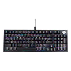 XPG 75261468 SORCERER GAMING-KEYBOARD, 96%, Alámbrico, USB, Interruptor mecánico, LED RGB, Negro