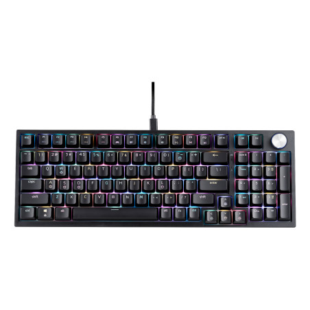 XPG 75261468 SORCERER GAMING-KEYBOARD, 96%, Alámbrico, USB, Interruptor mecánico, LED RGB, Negro