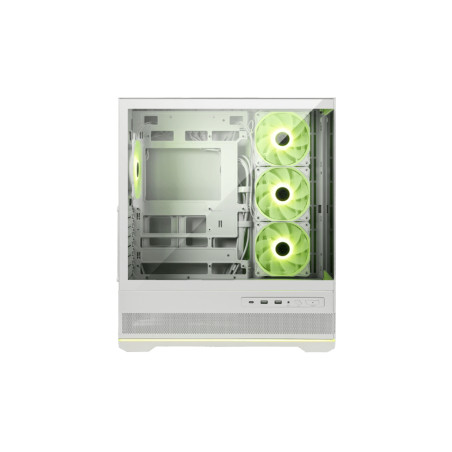 MSI MAG PANO 110R PZ WHITE MAG PANO 110R PZ WHITE, Midi Tower, PC, Blanco, ATX, micro ATX, Mini-ATX, Vidrio templado, Juego