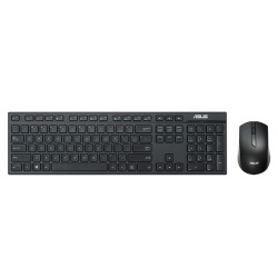 ASUS 90XB0440-BKM030 W2500, Completo (100%), Inalámbrico, RF inalámbrico, QWERTY, Negro, Ratón incluido