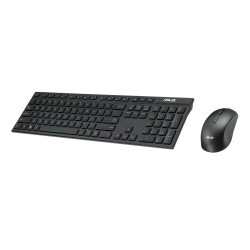 ASUS 90XB0440-BKM030 W2500, Completo (100%), Inalámbrico, RF inalámbrico, QWERTY, Negro, Ratón incluido 2