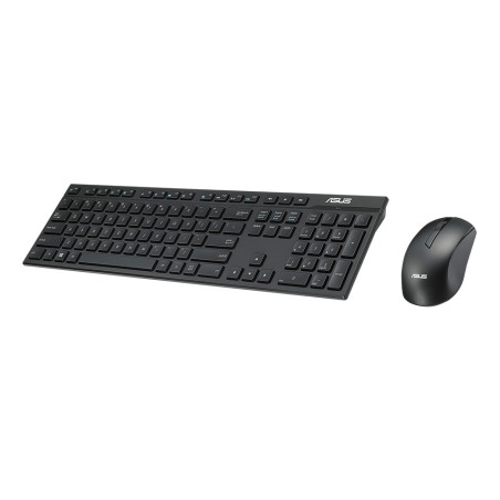 ASUS 90XB0440-BKM030 W2500, Completo (100%), Inalámbrico, RF inalámbrico, QWERTY, Negro, Ratón incluido