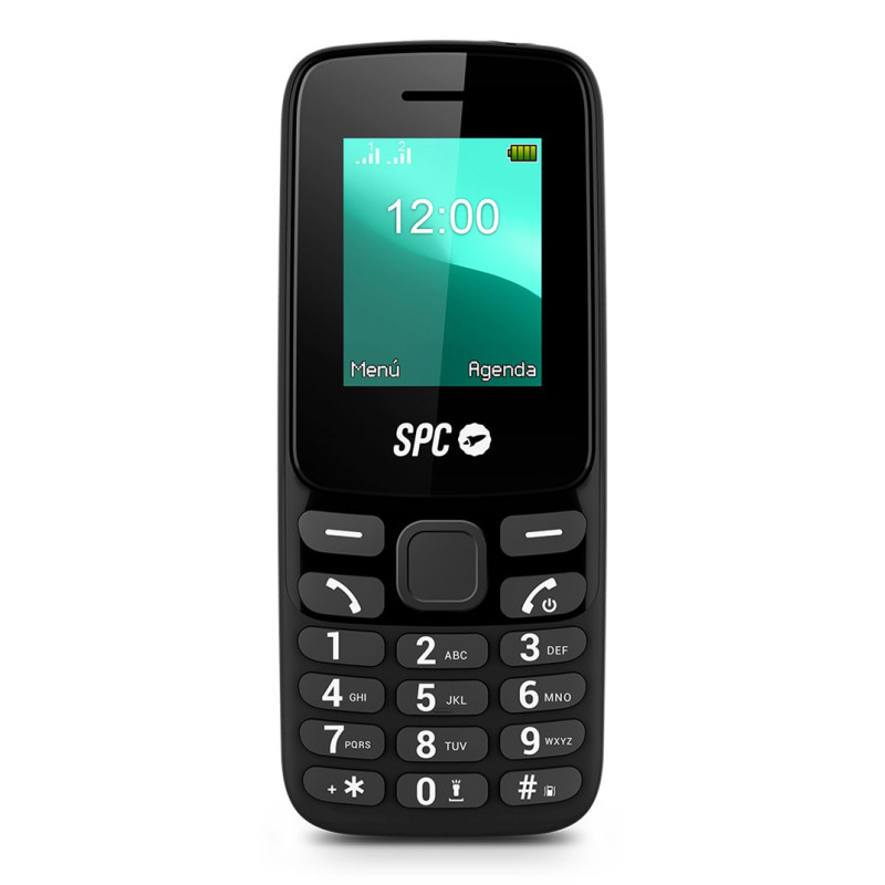 SPC 2341N Talk 2 Go, Barra, SIM doble, 4,5 cm (1.77"), 0,08 MP, 1000 mAh, Negro