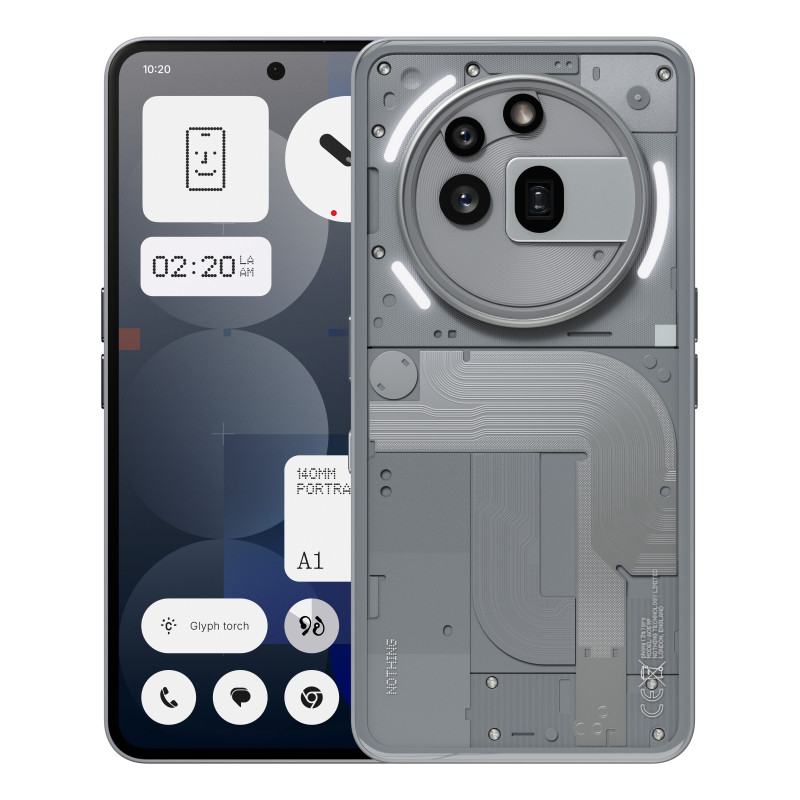 Nothing A10400167 Phone (3a) Pro, 17,2 cm (6.77"), 12 GB, 256 GB, 50 MP, Android 15, Gris