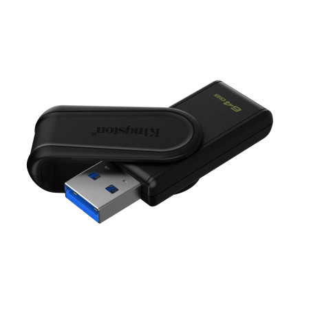 Kingston Technology DTXS/64GB DataTraveler 64GB Portable USB 3.2 Gen 1 Exodia S (Black/Black), 64 GB, USB tipo A, 3.2 Gen 1