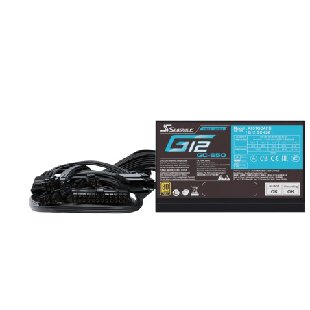 Seasonic SSP-650RT2 Netzteil 650W G12 GC-650 80+Gold, 650 W, 100 - 240 V, 50/60 Hz, 8 A, 100 W, 648 W