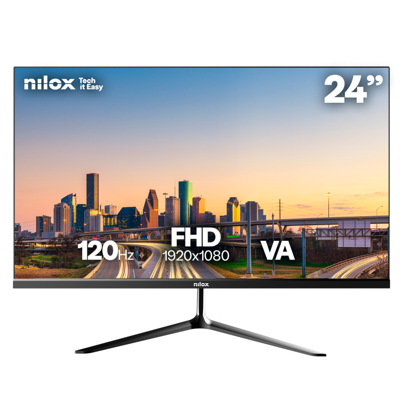 Nilox NXM24FHD1203 NXM24FHD1203, 60,5 cm (23.8"), 1920 x 1080 Pixeles, Full HD, LED, 4 ms, Negro