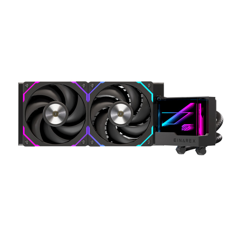 Einarex EXWC-VX-1240R-B VERTEX 240 RGB Black, Sistema de refrigeración líquida todo en uno, 12 cm, 800 RPM, 2600 RPM, Negro