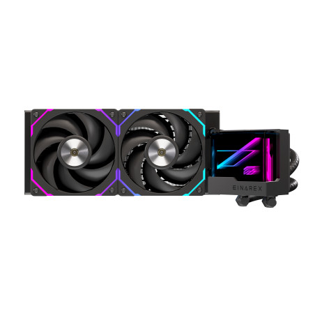 Einarex EXWC-VX-1240R-B VERTEX 240 RGB Black, Sistema de refrigeración líquida todo en uno, 12 cm, 800 RPM, 2600 RPM, Negro