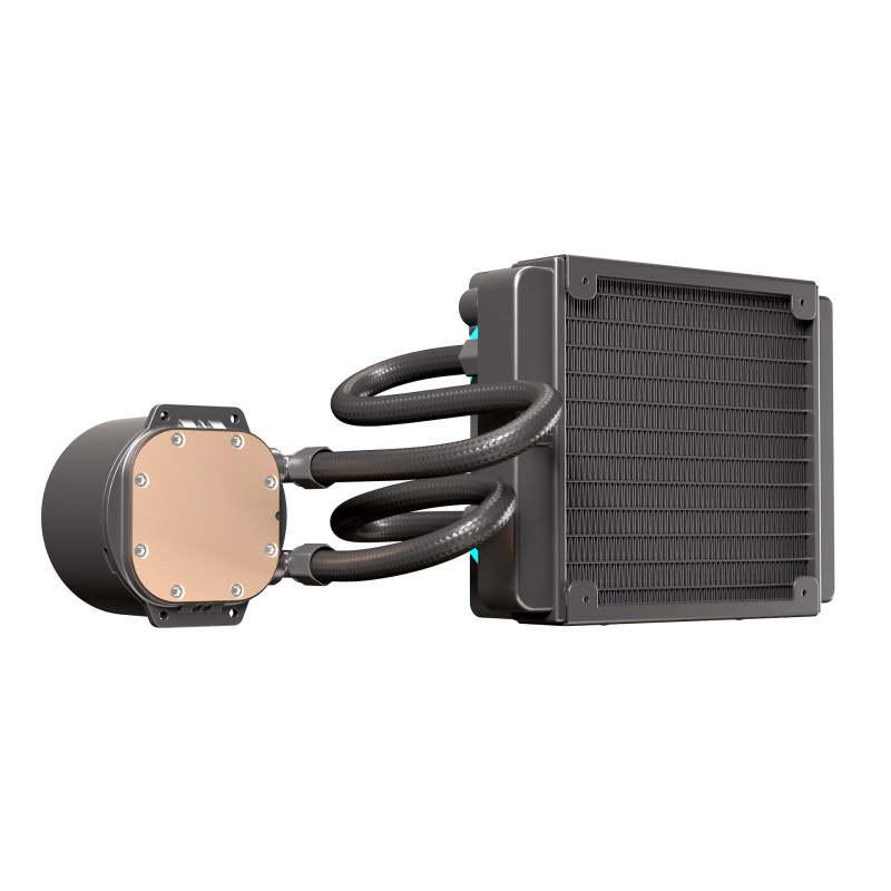 Einarex EXWC-FX-1120R-B FLUX 120 RGB Black, Sistema de refrigeración líquida todo en uno, 12 cm, 800 RPM, 2600 RPM, Negro