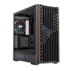 Einarex EXCS-PL-800R-B PULSE P800 RGB Black, Midi Tower, PC, Negro, ATX, micro ATX, Mini-ITX, Acero, Vidrio templado, Juego