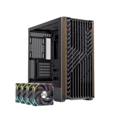 Einarex EXCS-PL-800R-B PULSE P800 RGB Black, Midi Tower, PC, Negro, ATX, micro ATX, Mini-ITX, Acero, Vidrio templado, Juego 2
