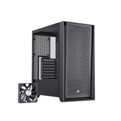 Einarex EXCS-PL-600C-B PULSE P600 Core Black, Midi Tower, PC, Negro, ATX, micro ATX, Mini-ITX, Acero, Vidrio templado, Juego 2
