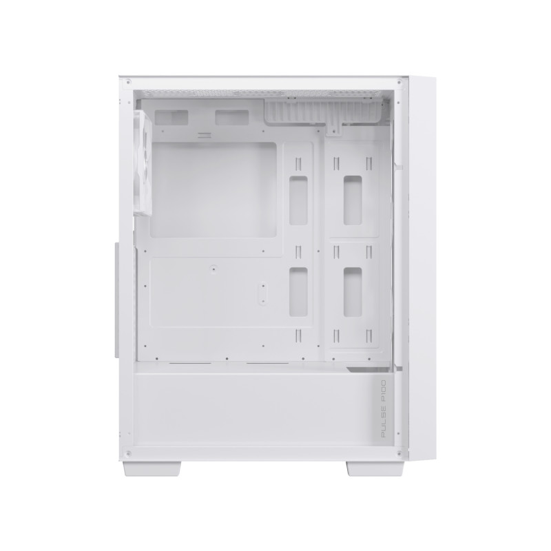 Einarex EXCS-PL-100C-W PULSE P100 Core White, Midi Tower, PC, Blanco, ATX, micro ATX, Mini-ITX, Acero, Vidrio templado, Juego