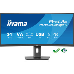 iiyama XCB3494WQSU-B1 ProLite XCB3494WQSU-B1, 86,4 cm (34"), 3440 x 1440 Pixeles, UltraWide Quad HD, LED, 0,4 ms, Negro 2