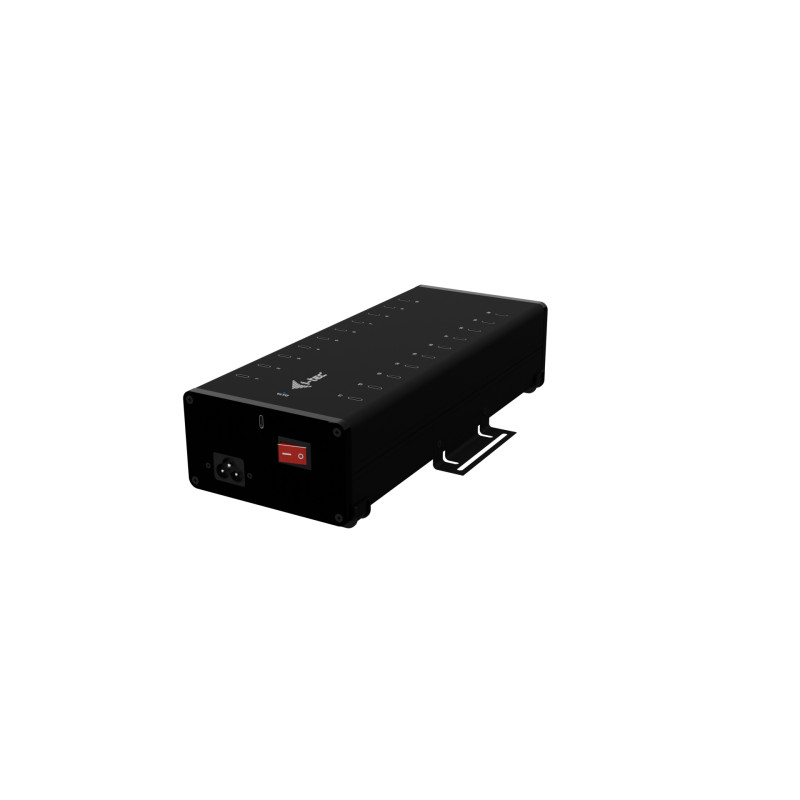 i-tec CACHRGHUB20C USB-C/USB-A Metal Charging + data HUB, 15W per port, 20x USB-C, Interior, Corriente alterna, 12 V, Negro