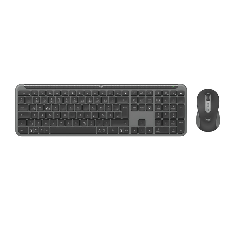Logitech 920-012483 Signature Slim Combo MK950, Inalámbrico, RF Wireless + Bluetooth, Switch de tecla de tijera, QWERTZ,