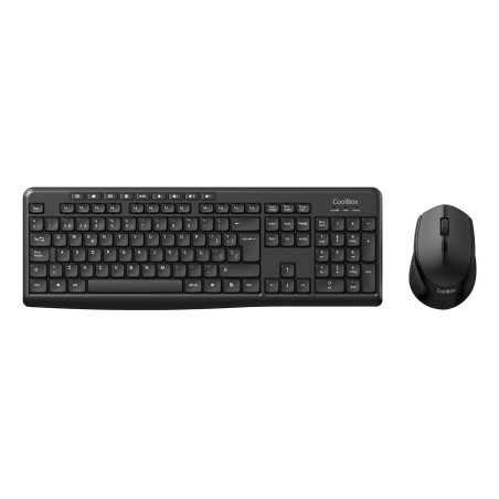 CoolBox COO-KTR-03W KIT INALAMBRICO MULTIMEDIA DE TECLADO Y RATÓN SILENCIOSOS, Inalámbrico, RF inalámbrico, Interruptor de