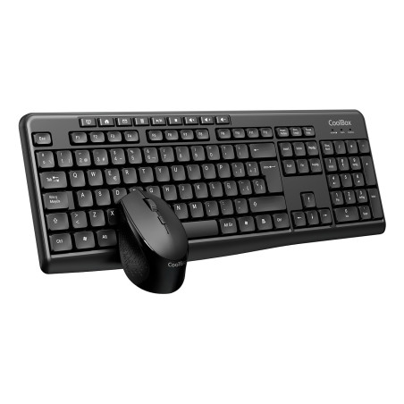 CoolBox COO-KTR-03W KIT INALAMBRICO MULTIMEDIA DE TECLADO Y RATÓN SILENCIOSOS, Inalámbrico, RF inalámbrico, Interruptor de