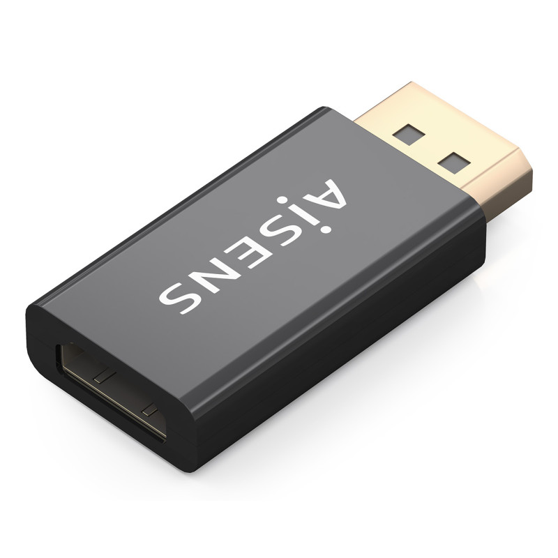 AISENS A125-0908 Conversor DisplayPort a HDMI 4K@60HZ, DP/M-HDMI/H, Negro, DisplayPort, HDMI, Macho, Hembra, Derecho, Derecho