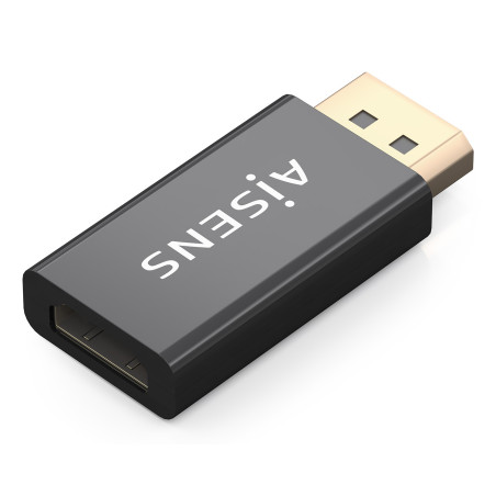 AISENS A125-0908 Conversor DisplayPort a HDMI 4K@60HZ, DP/M-HDMI/H, Negro, DisplayPort, HDMI, Macho, Hembra, Derecho, Derecho