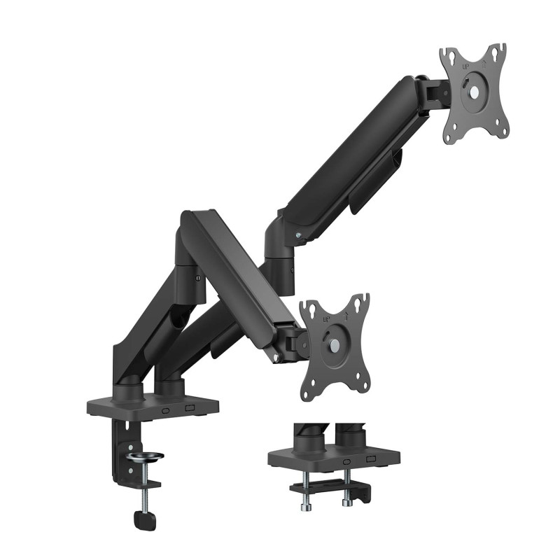 AISENS DT32TSR-357 Soporte de Mesa Eco Contrapeso Giratorio e Inclinable para Monitor/TV 9KG (3 Pivotes, 2 Brazos) de 17"-32",