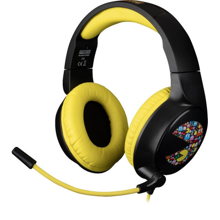 Konix 82549000001 PacMan, Alámbrico, Juego, 20 - 20000 Hz, Auriculares, Negro, Amarillo