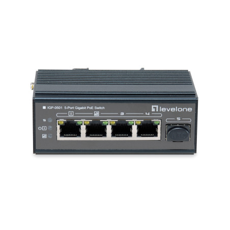 LevelOne IGP-0501 IGP-0501, Gigabit Ethernet (10/100/1000), Bidireccional completo (Full duplex), Energía sobre Ethernet