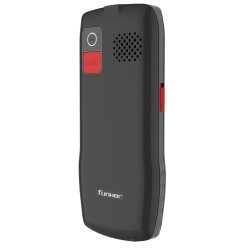 Funker FUNC140B C140 Classic 4G – Teléfono fácil de usar con botón SOS - Negro, Barra, SIM doble, 4,57 cm (1.8"), 0,3 MP, 2