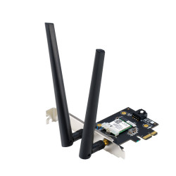 ASUS 90IG09G0-MO0B00 PCE-BE6500, Interno, Inalámbrico, PCI Express, WLAN / Bluetooth, 2882 Mbit/s, Negro, Acero inoxidable