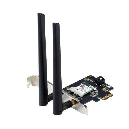 ASUS 90IG09G0-MO0B00 PCE-BE6500, Interno, Inalámbrico, PCI Express, WLAN / Bluetooth, 2882 Mbit/s, Negro, Acero inoxidable