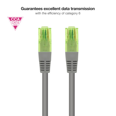 Nanocable 10.20.1400-L30 Cable de Red Latiguillo RJ45 CAT.6 UTP AWG26 CCA, Gris, 30 cm, 0,3 m, Cat6, U/UTP (UTP), RJ-45, RJ-45,