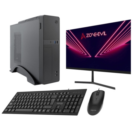 Zone Evil CORE_WSPI514400_16_1TB Core Slim Intel Core i5 14400/16GB/1TB SSD Nvme Negro + Monitor 24 Teclado y ratón, Intel®