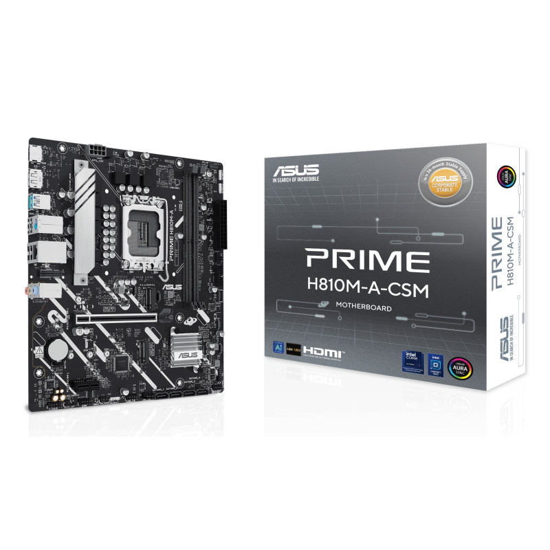ASUS 90MB1KK0-M0EAYC PRIME H810M-A-CSM, Intel, LGA 1851 (Socket V1), Intel Core Ultra (Series 2), LGA 1851, DDR5-SDRAM, 128 GB