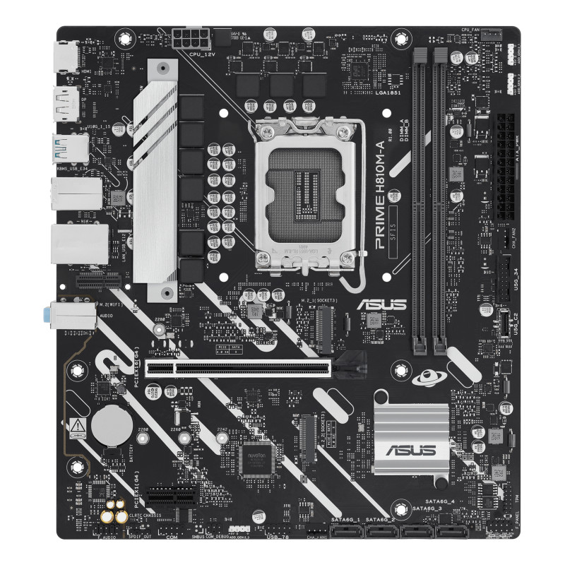 ASUS 90MB1KK0-M0EAYC PRIME H810M-A-CSM, Intel, LGA 1851 (Socket V1), Intel Core Ultra (Series 2), LGA 1851, DDR5-SDRAM, 128 GB