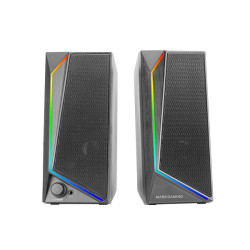 Mars Gaming MS72 MS72, 2.0 canales, Alámbrico, 15 W, 20 - 20000 Hz, 4 Ω, Negro