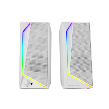 Mars Gaming MS72W MS72W, 2.0 canales, Alámbrico, 15 W, 20 - 20000 Hz, 4 Ω, Blanco
