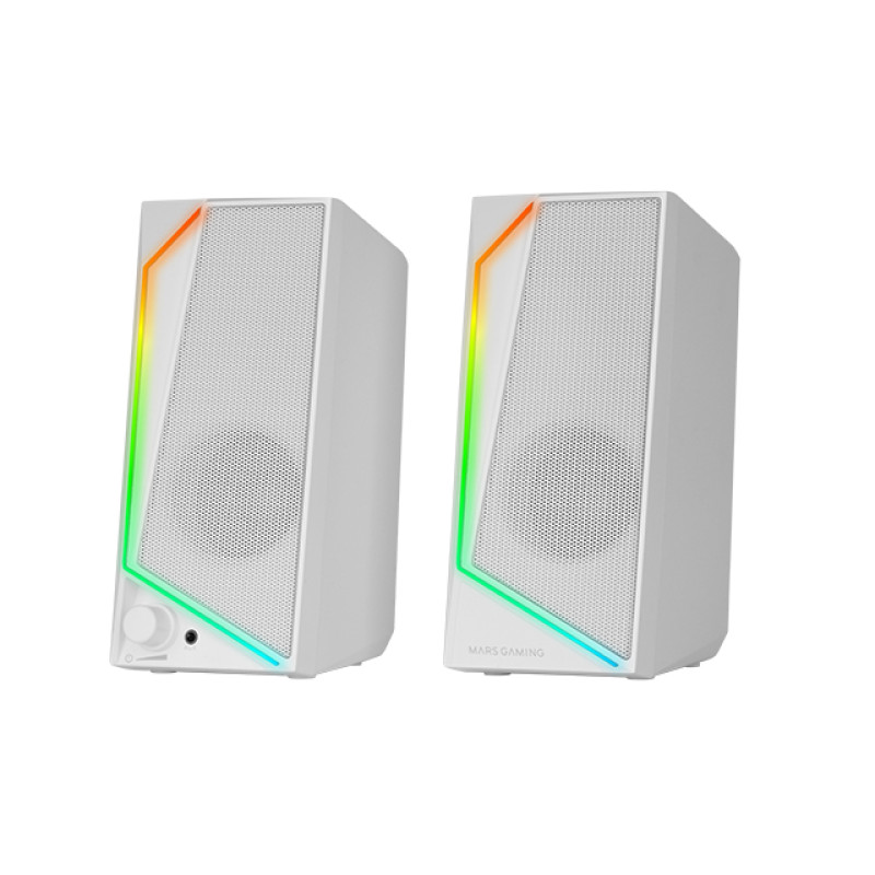 Mars Gaming MS72W MS72W, 2.0 canales, Alámbrico, 15 W, 20 - 20000 Hz, 4 Ω, Blanco