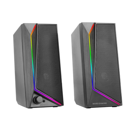 Mars Gaming MS72 MS72, 2.0 canales, Alámbrico, 15 W, 20 - 20000 Hz, 4 Ω, Negro