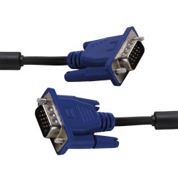 iggual IGG318577 Cable conmutador VGA (M-M) 2 metros negro, 2 m, VGA (D-Sub), VGA (D-Sub), Macho, Macho, Negro, Azul 2