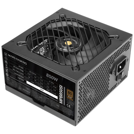 Mars Gaming MPB850SI MPB850SI, 850 W, 200 - 240 V, 47 - 63 Hz, 8 A, Activo, 120 W