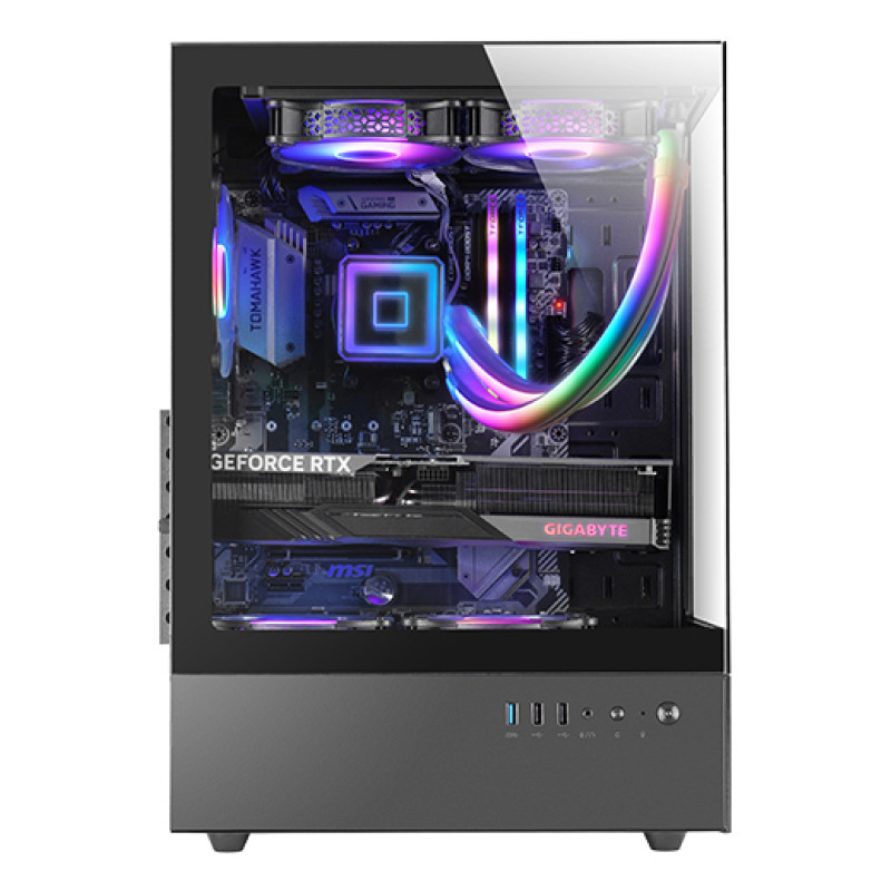 Mars Gaming MCXO MC-XO, Midi Tower, PC, Negro, ATX, micro ATX, Mini-ITX, Juego, Multi
