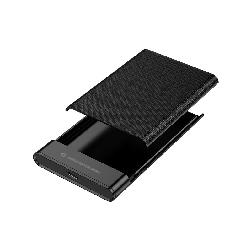 Conceptronic DANTE06B DANTE06B, Carcasa de disco duro/SSD, 2.5", Serial ATA III, 6 Gbit/s, Conexión USB, Negro