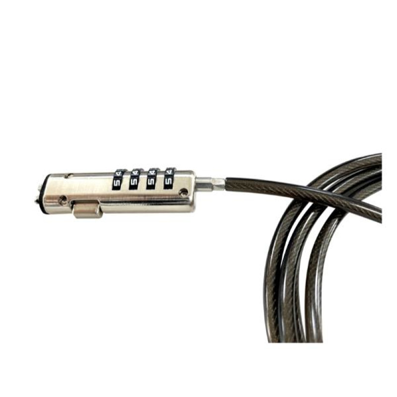 Nilox NXSCN001 Notebook numerical Cable Lock NXSCN001, 1,9 m, Cerradura con combinación, Acero, Gris